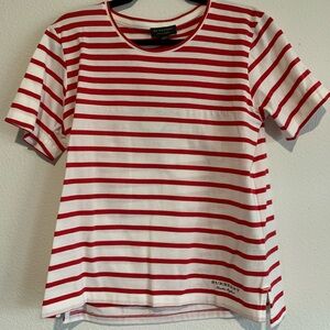 NWT Burberry Woman’s S Red Striped Shirt
